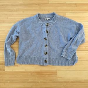 Madewell Broadway Cardigan Sweater Medium Marled Ocean